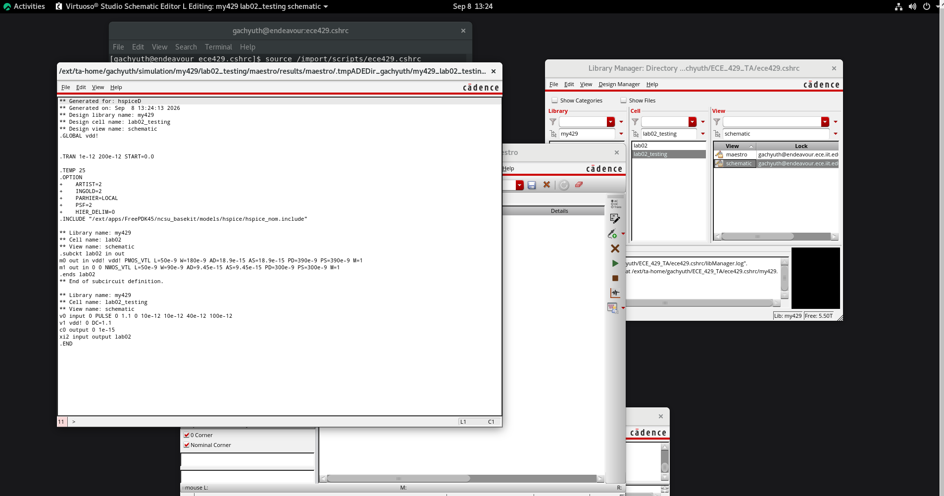 Generated HSPICE netlist