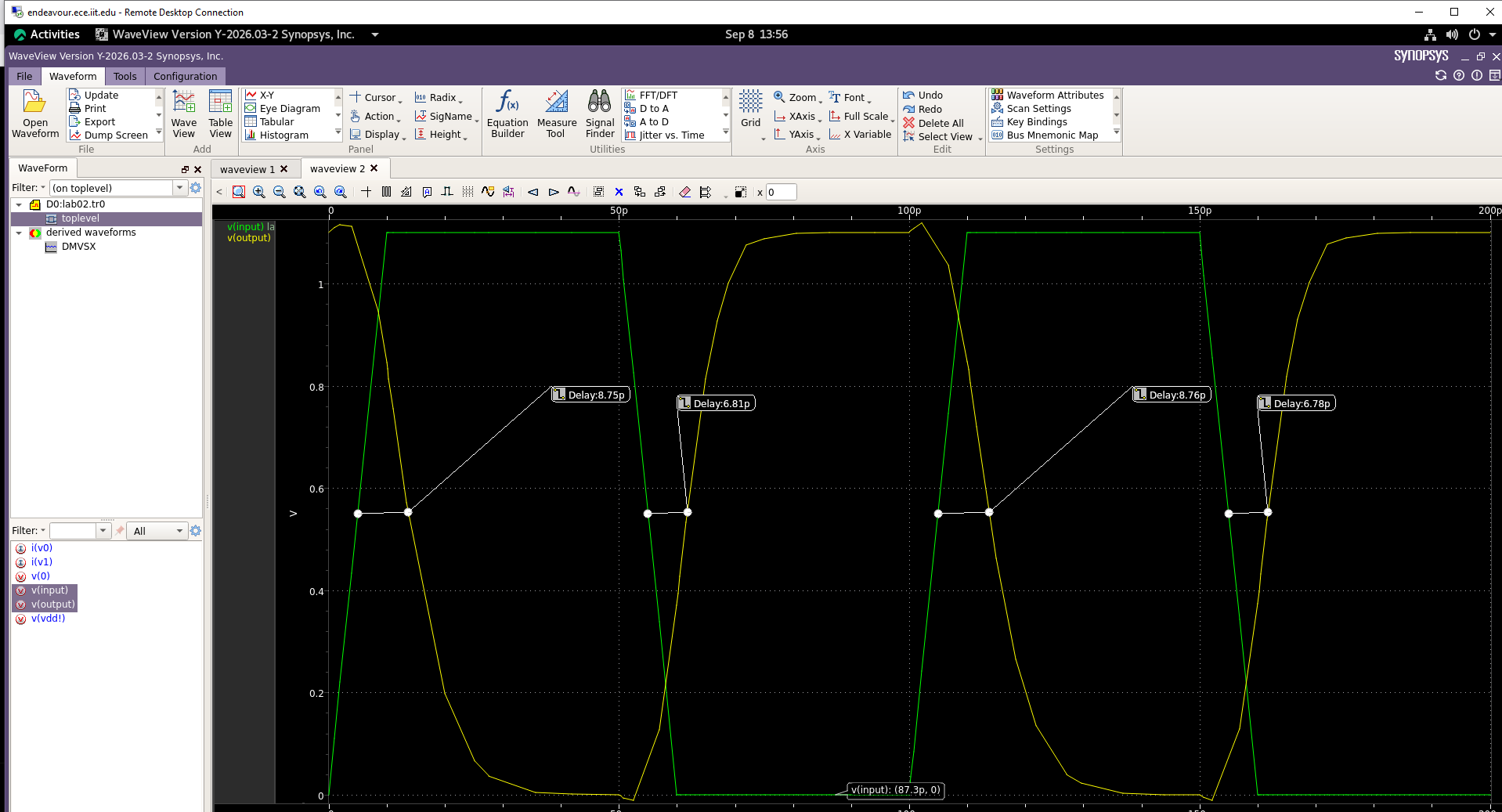 Multiple propagation delay measurements across waveform