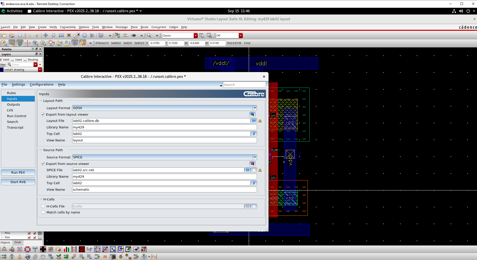 PEX inputs